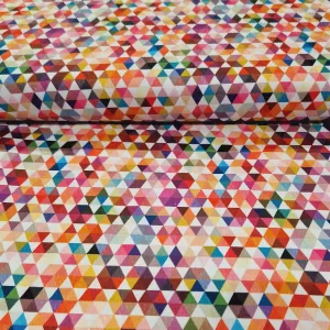 100% Cotton Print - Colourful Hexagon