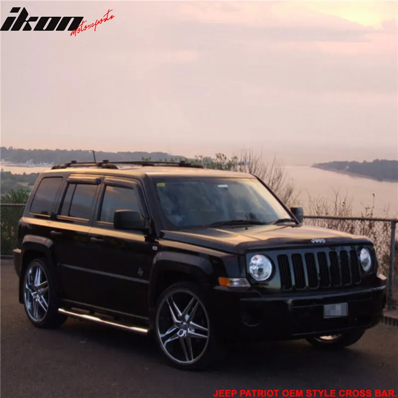 2007-2017 Jeep Patriot OE Style Black Top Roof Rack Cross Bar Aluminum