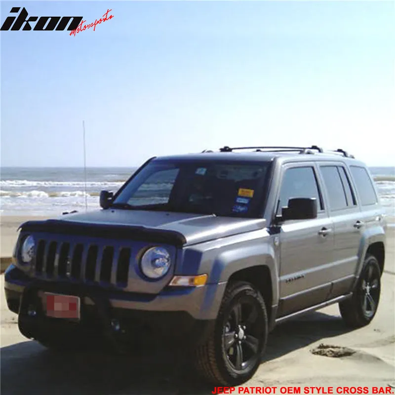 2007-2017 Jeep Patriot OE Style Black Top Roof Rack Cross Bar Aluminum