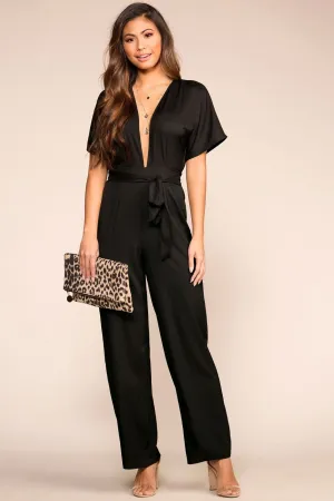 ALL BUSINESS BLACK JUMPSUIT