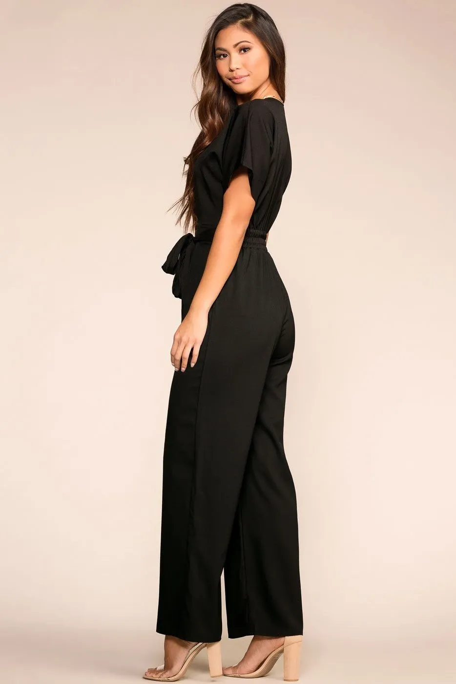 ALL BUSINESS BLACK JUMPSUIT