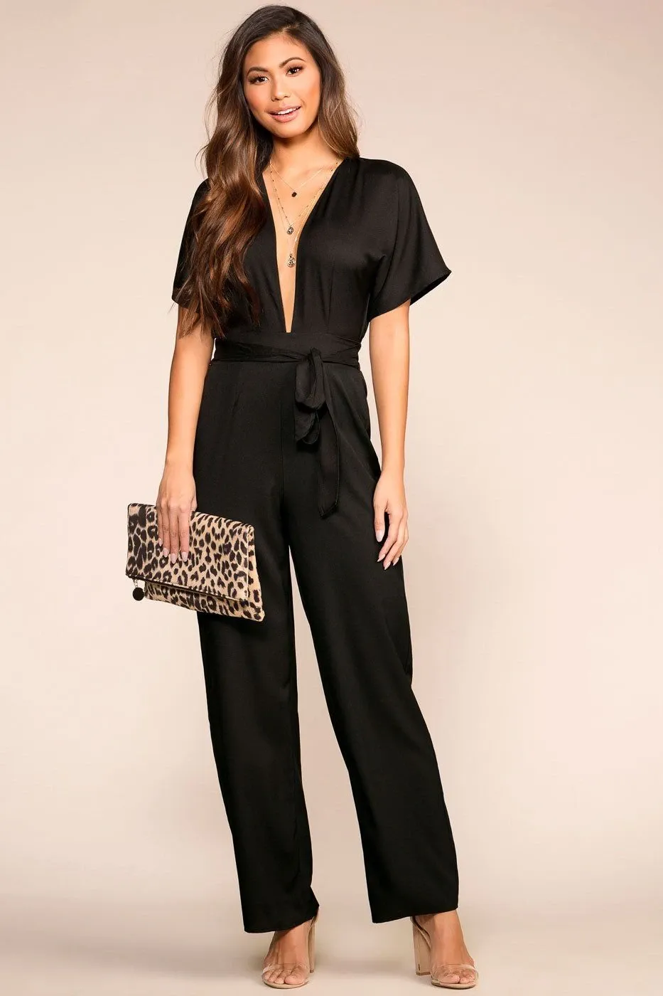 ALL BUSINESS BLACK JUMPSUIT
