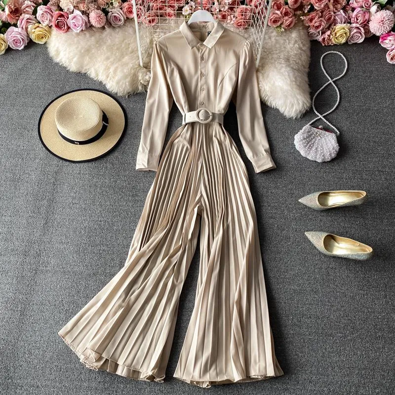 Aries Pleated Jumpsuit with Belt