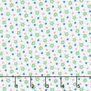Aunt Grace Simply Charming - Wild Flowers Blue Yardage