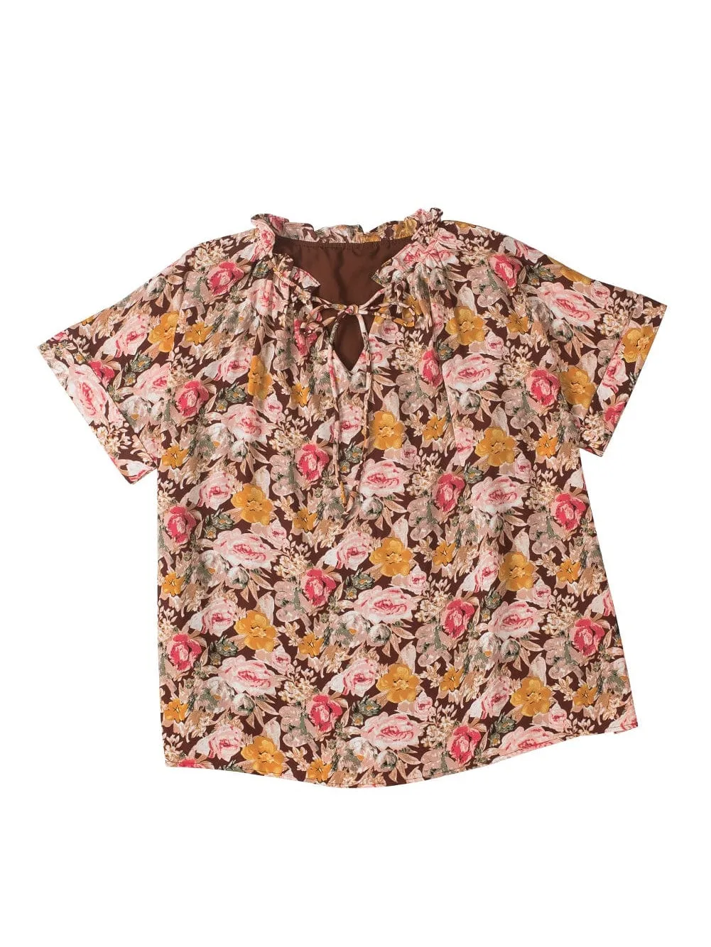 Autumnal Floral Print Blouse