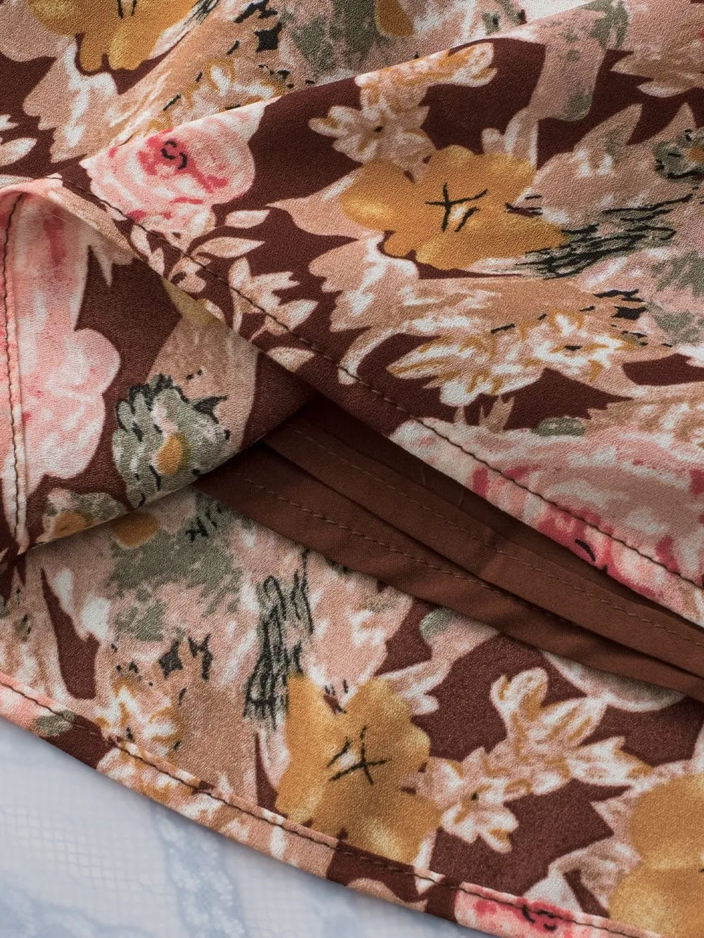 Autumnal Floral Print Blouse
