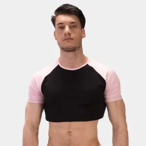 Barcode Berlin Alva crop top black/pink