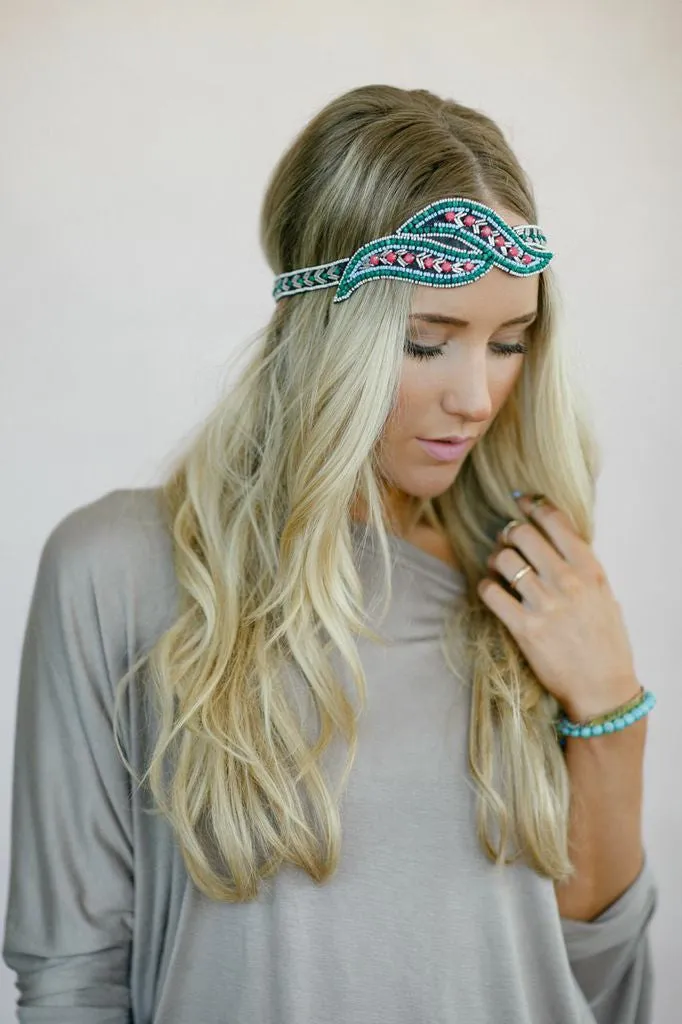 Beaded Leaves Headpiece nicE HT HT_Mar_10_02