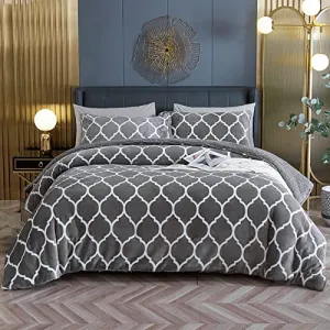 BESTCHIC Grey Sherpa Fleece Comforter Set Twin Size, Super Ultra Luxury Soft Plush Flannel Stylish Bedding Set, 2 Pieces Down Alternative Comforters with 1 Pillow Shams, 68 x 88 Inches