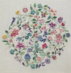 Cascade Embroidery Design - Printed Panel by Roseworks