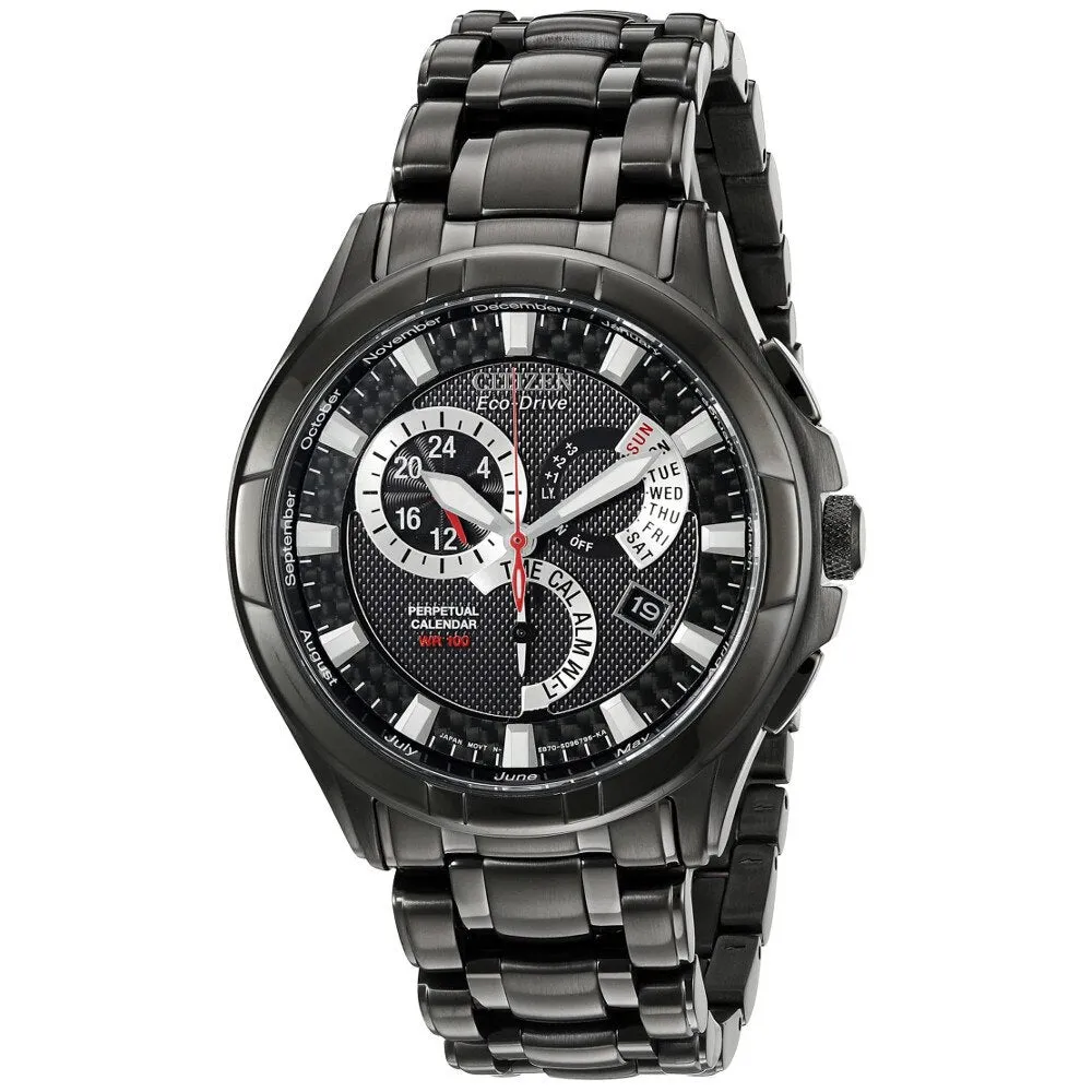 Citizen BL8097-52E Eco-Drive "Calibre 8700" Black Ion-Plated Steel Men Watches Lexor Miami