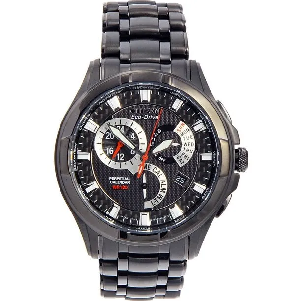Citizen BL8097-52E Eco-Drive "Calibre 8700" Black Ion-Plated Steel Men Watches Lexor Miami