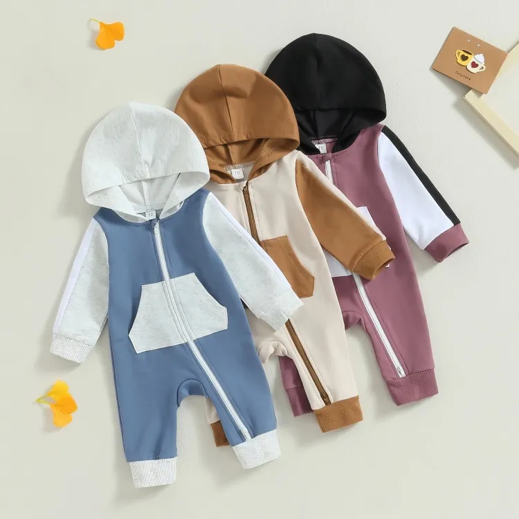 Color Block Pocket Cotton Jumpsuit