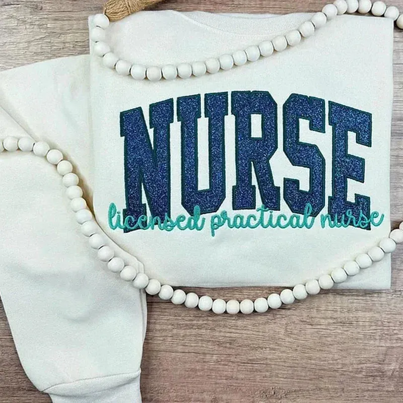 Custom Embroidered Applique Glitter  Sweatshirt