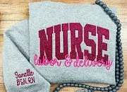 Custom Embroidered Applique Glitter  Sweatshirt