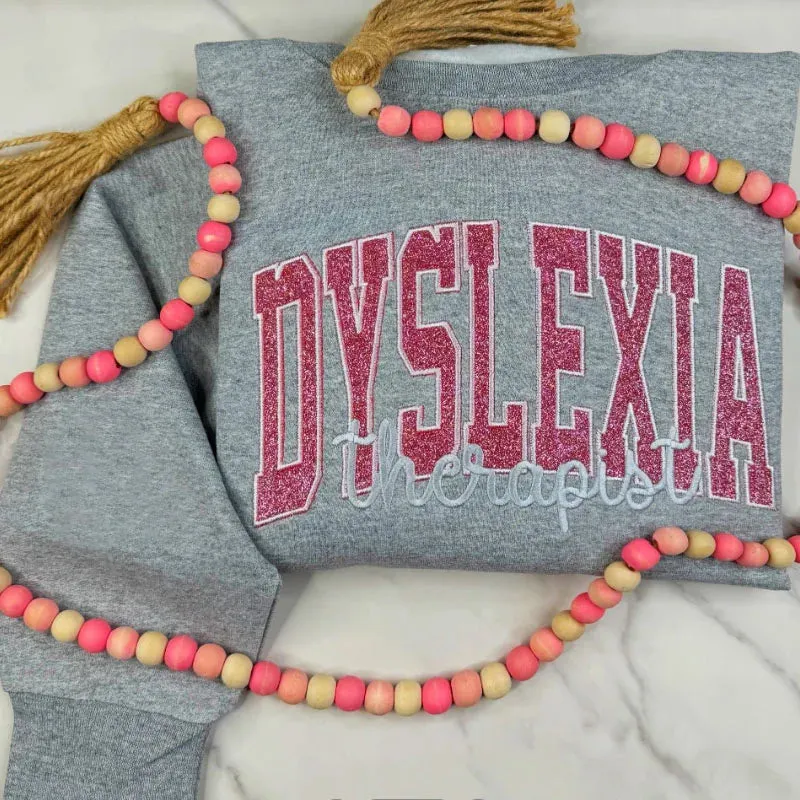 Custom Embroidered Applique Glitter  Sweatshirt