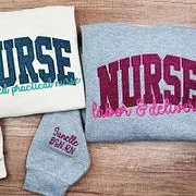 Custom Embroidered Applique Glitter  Sweatshirt
