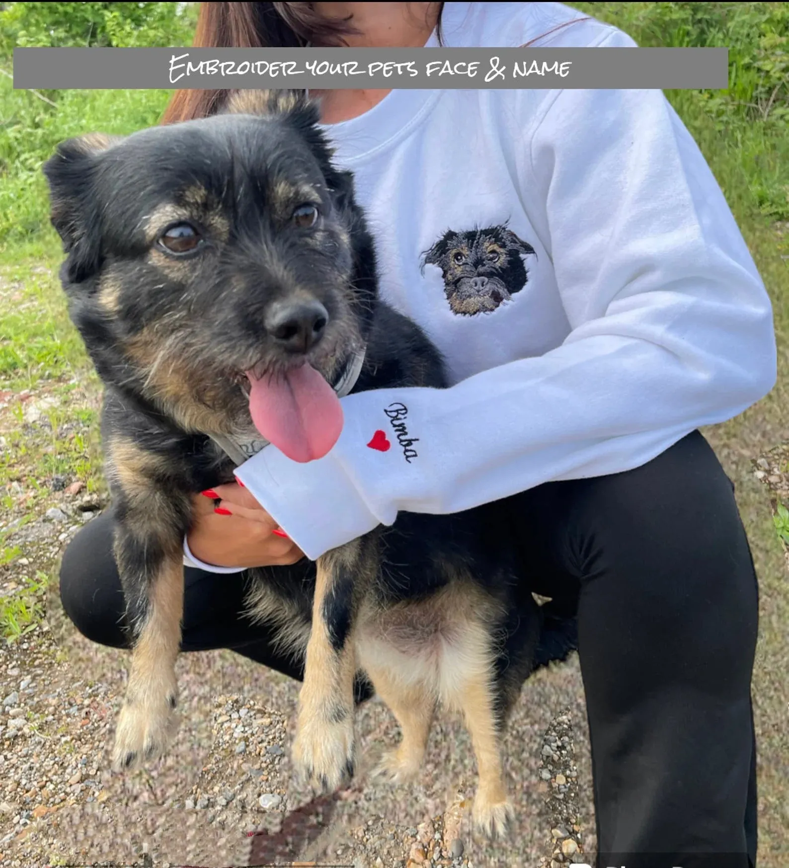 Custom Pet your photo Embroidered Sweatshirt, Personalized Pet Face Pet name Sweatshirt, Custom Pet Hoodie, Pet Sweater, pet portrait hoodie