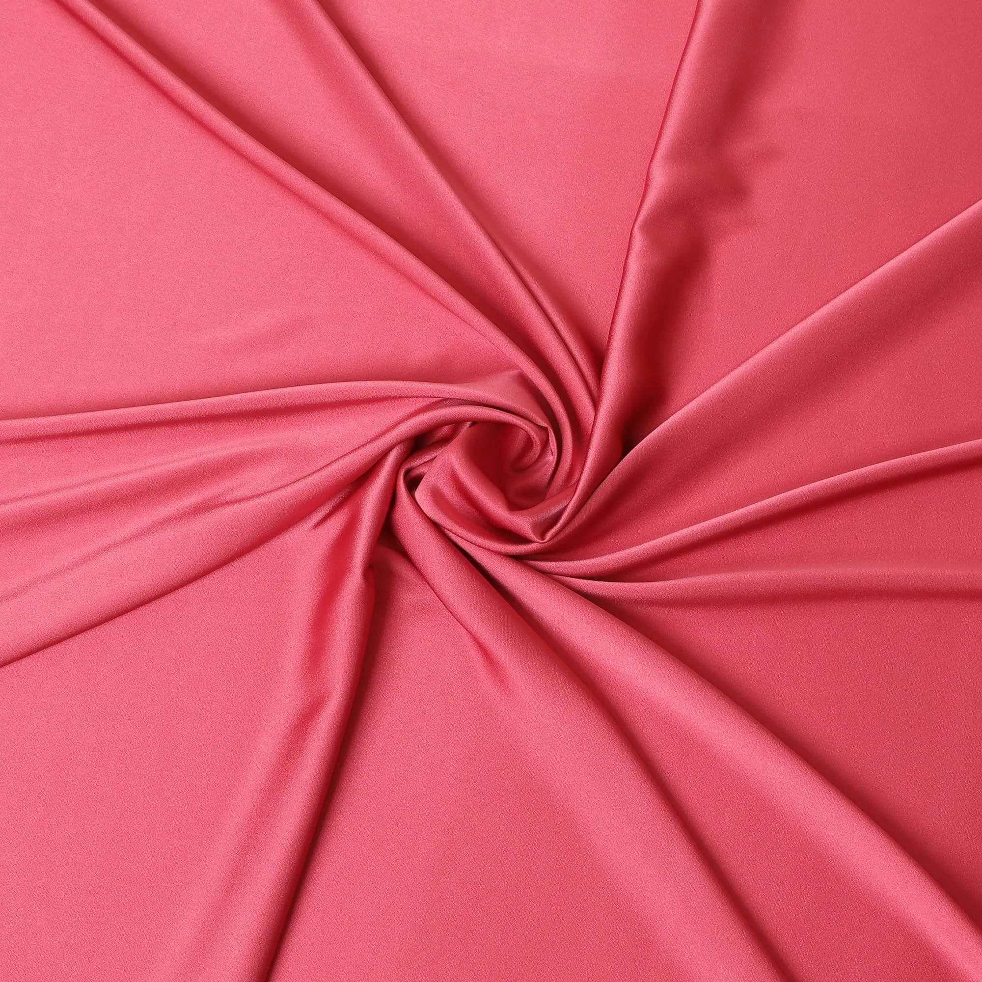 Dark Onion pink plain pure crepe satin fabric-D7540