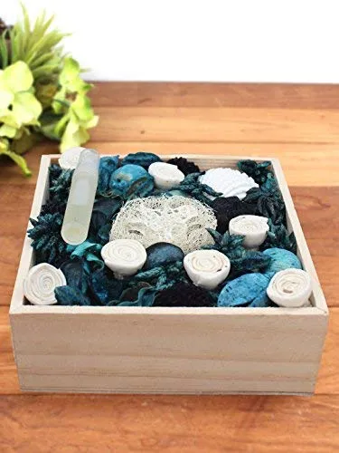 Deco aro Natural Dried Flowers Leaves Seeds Wooden Flakes Natural Potpourri, Ocean Fragrance - 250g