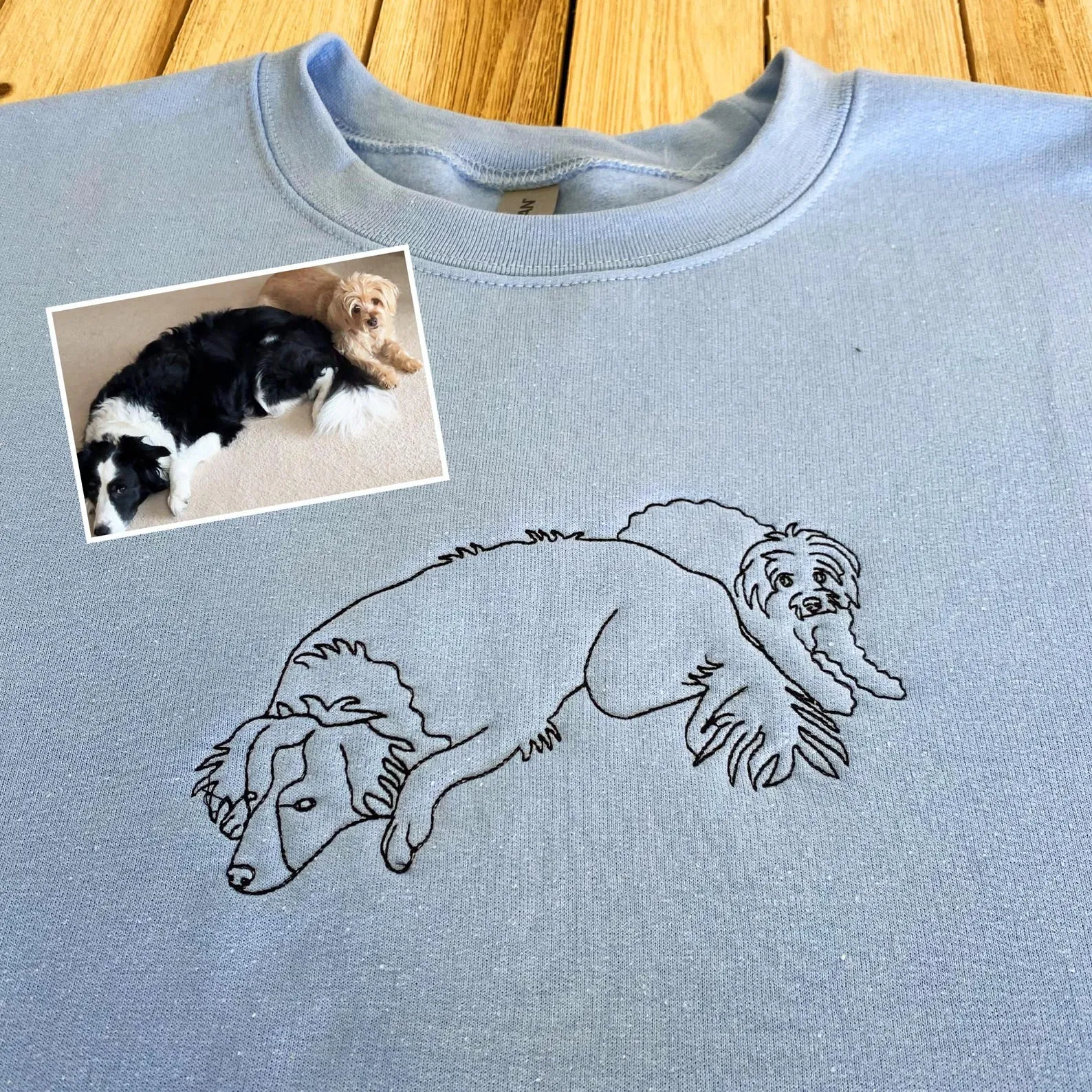 Embroidered Dog Sweatshirts,Custom Embroidered Pet Sweatshirts, Custom Dog Sweatshirts, Special Birthday Gift for Dog Mom/Dad, Pet Memorial