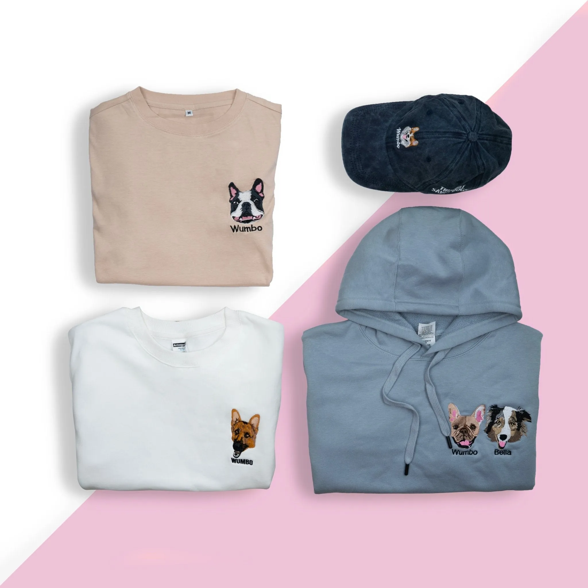 Embroidered Hoodie | Custom With Your Pet's Face & Name