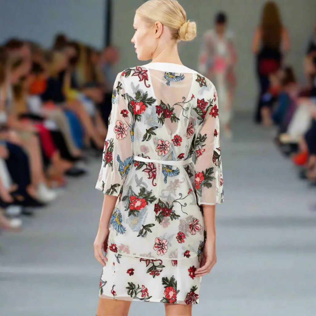 Embroidered Kimono Jacket