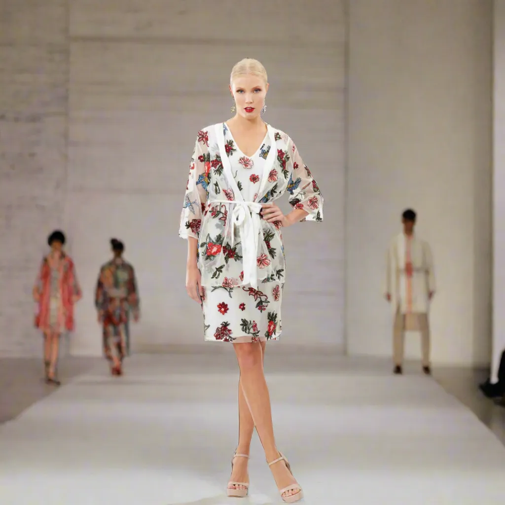 Embroidered Kimono Jacket