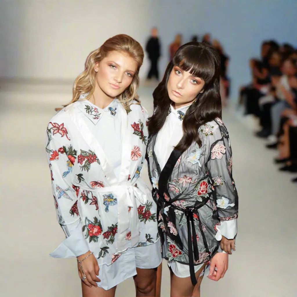 Embroidered Kimono Jacket