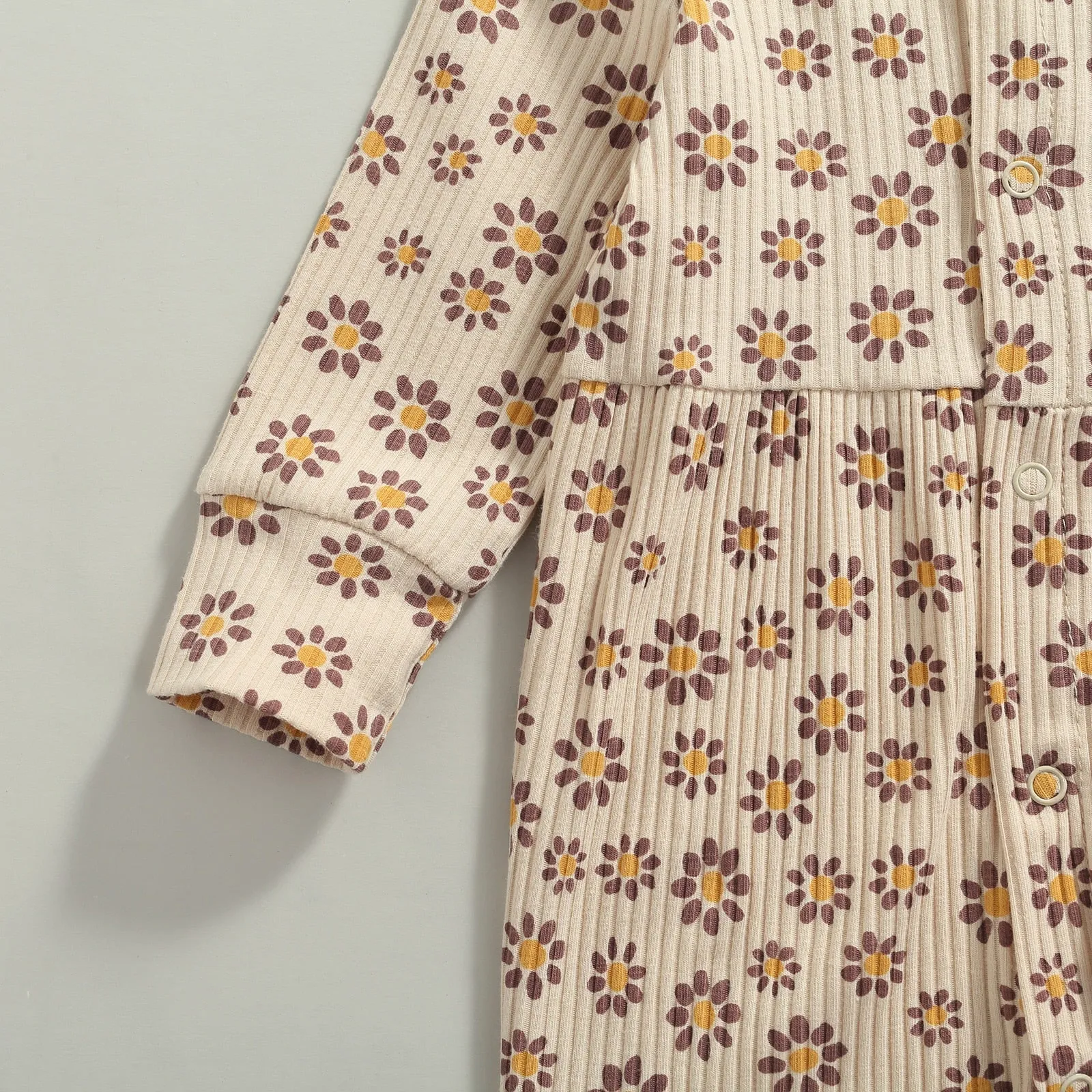 FLOWER Ribbed Jumpsuit with Headband
