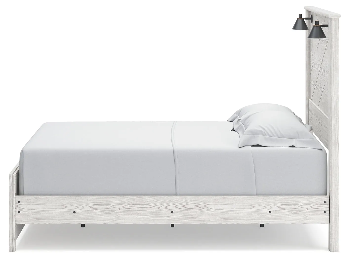 Gerridan Queen Panel Bed with Dresser and 2 Nightstands in White/Gray