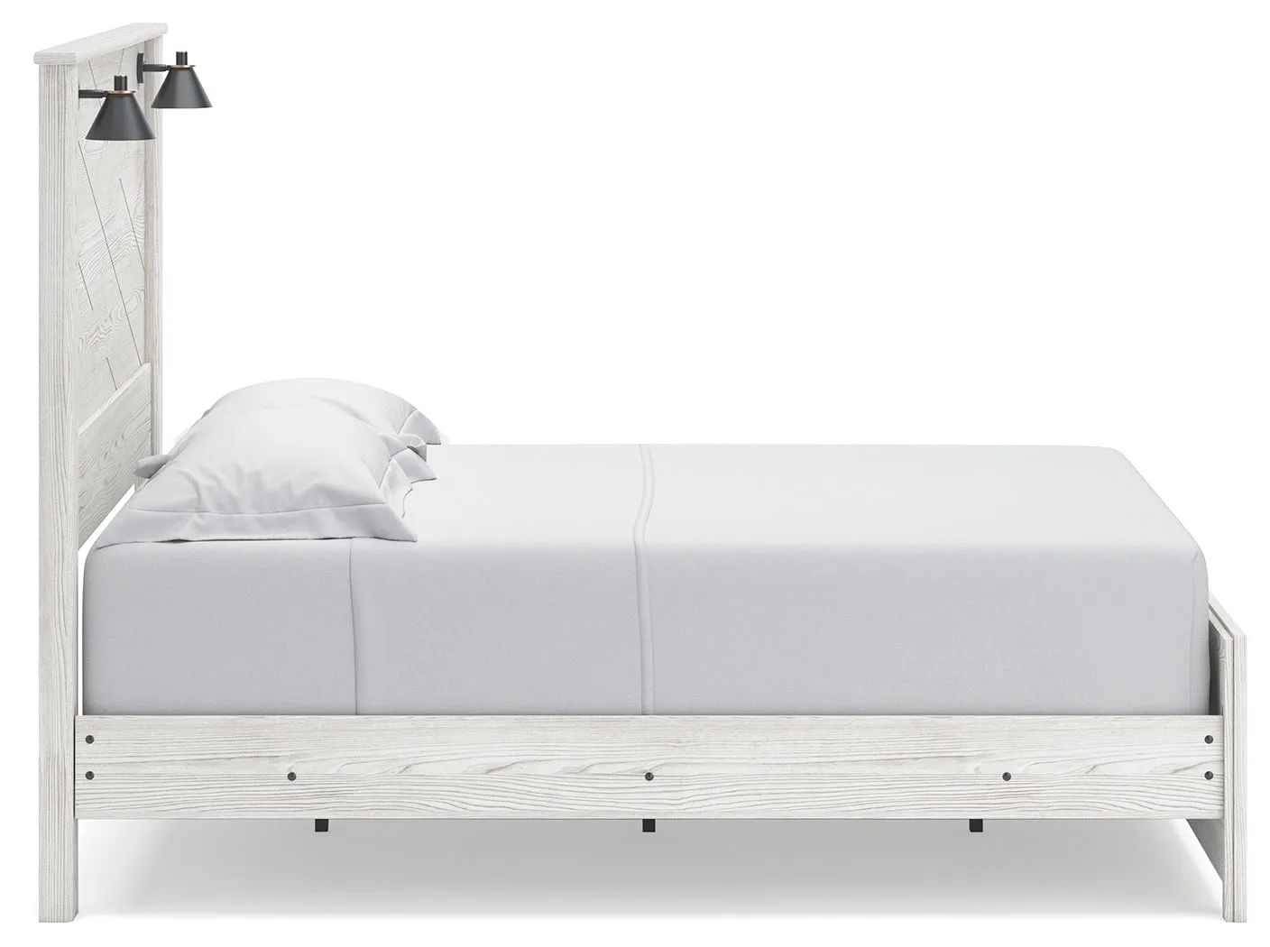 Gerridan Queen Panel Bed with Dresser and 2 Nightstands in White/Gray