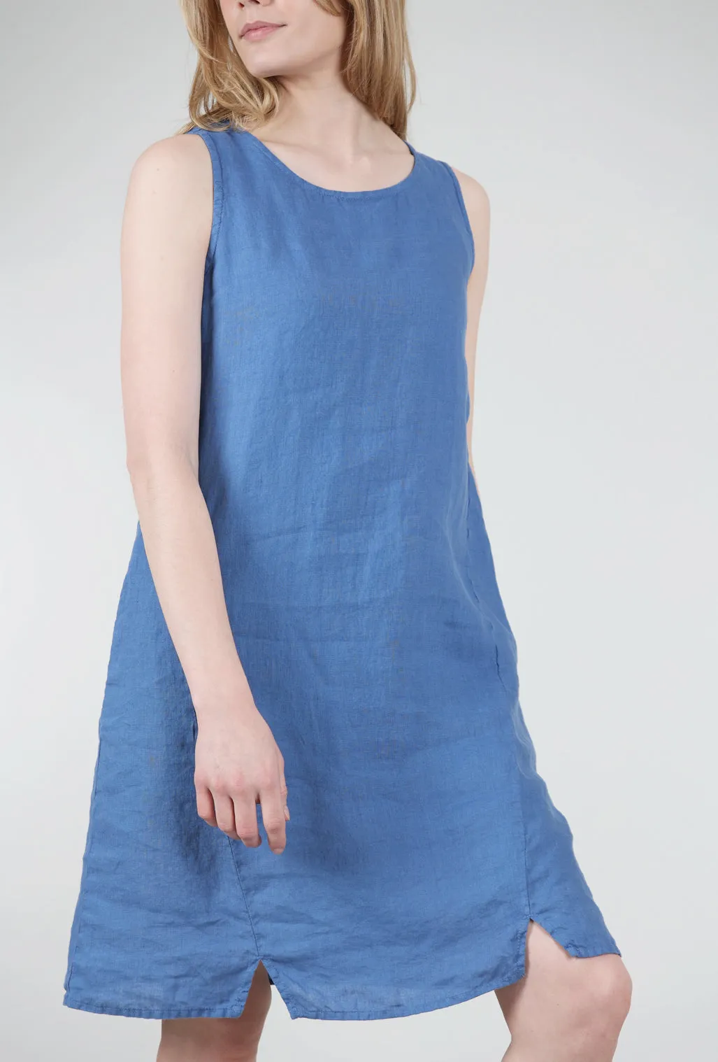 Hanky Linen A-Line Dress, Amalfi
