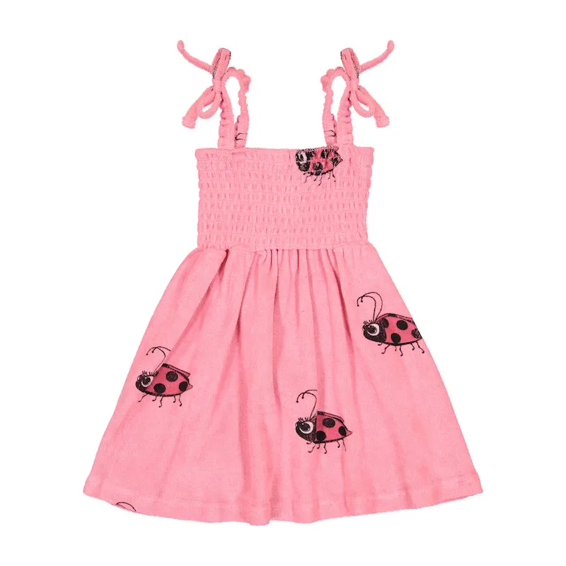 Hugo Loves Tiki Terry 80's Dress - Pink Ladybug