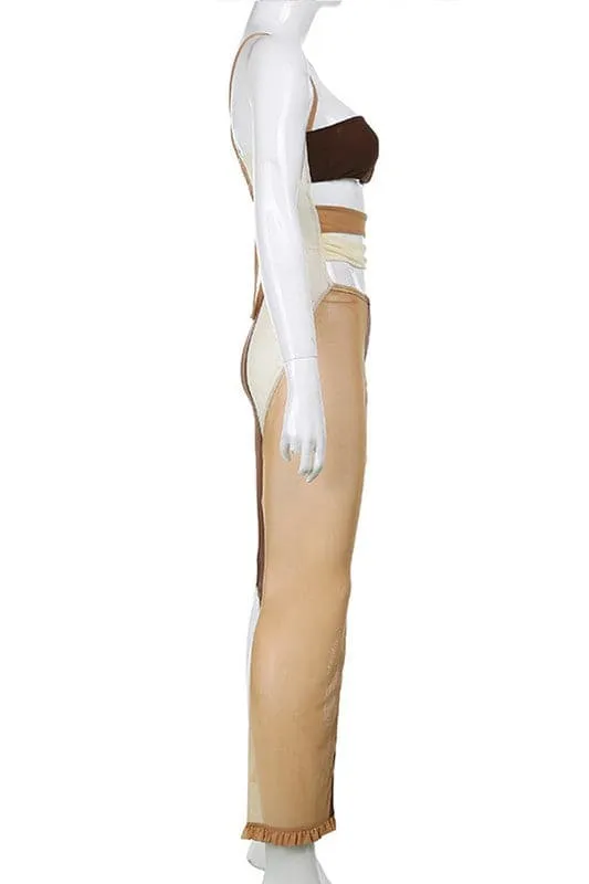 JX175 Mesh Cutout Party Jumpsuit