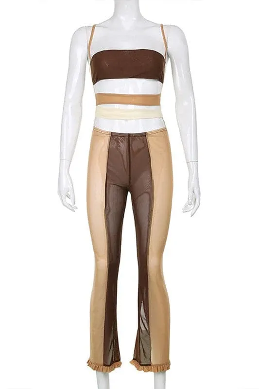 JX175 Mesh Cutout Party Jumpsuit