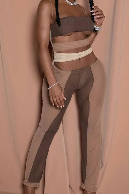 JX175 Mesh Cutout Party Jumpsuit