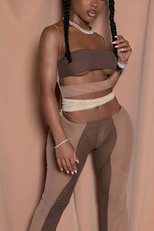 JX175 Mesh Cutout Party Jumpsuit