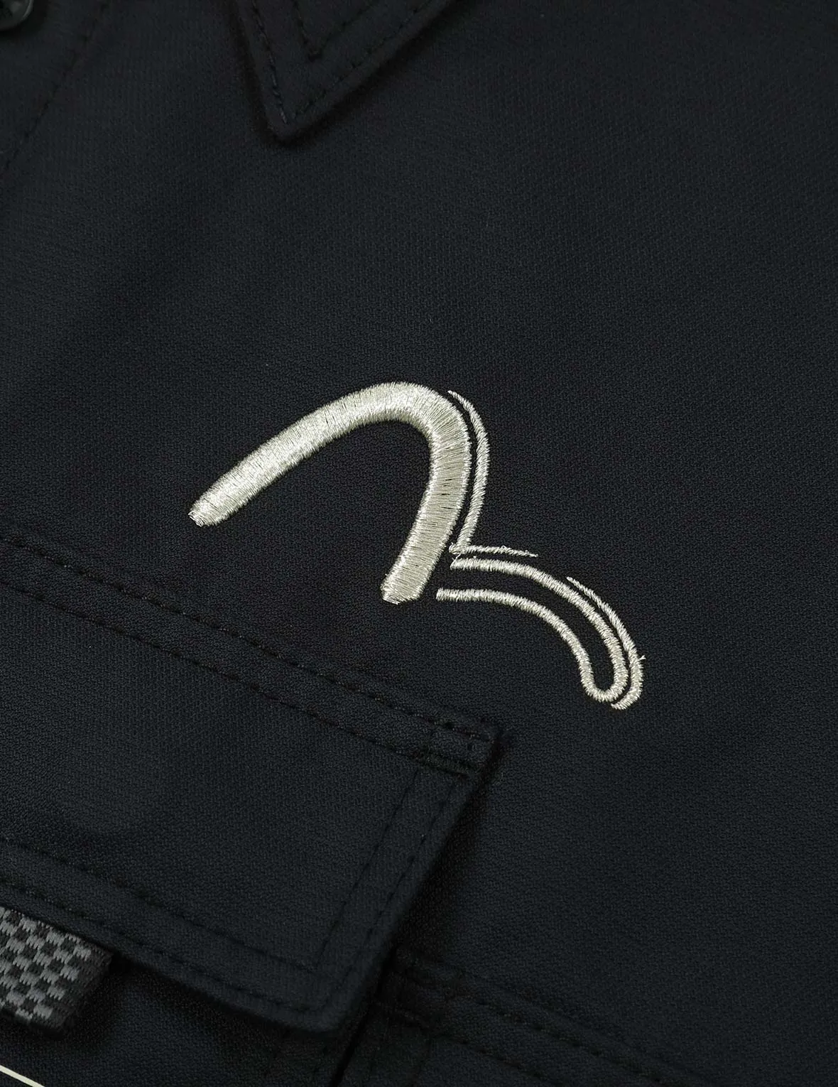 Logo Print Multi Pocket Mock 2-in-1 Shirt