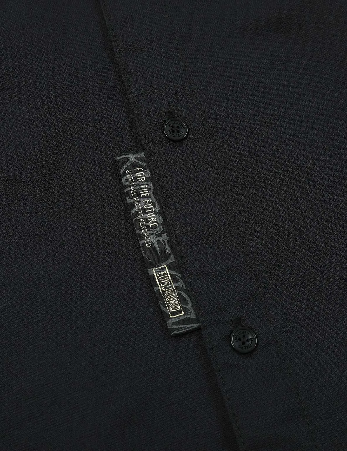 Logo Print Multi Pocket Mock 2-in-1 Shirt