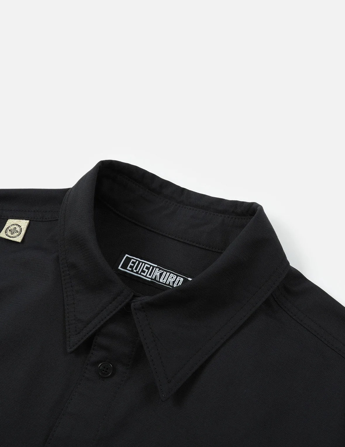 Logo Print Multi Pocket Mock 2-in-1 Shirt