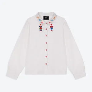 Lowie Folk People Embroidered Blouse