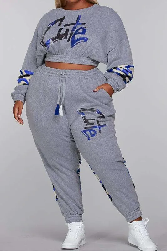 L'Rev37 PRTP3088M PlusSize 2pc Jog Set