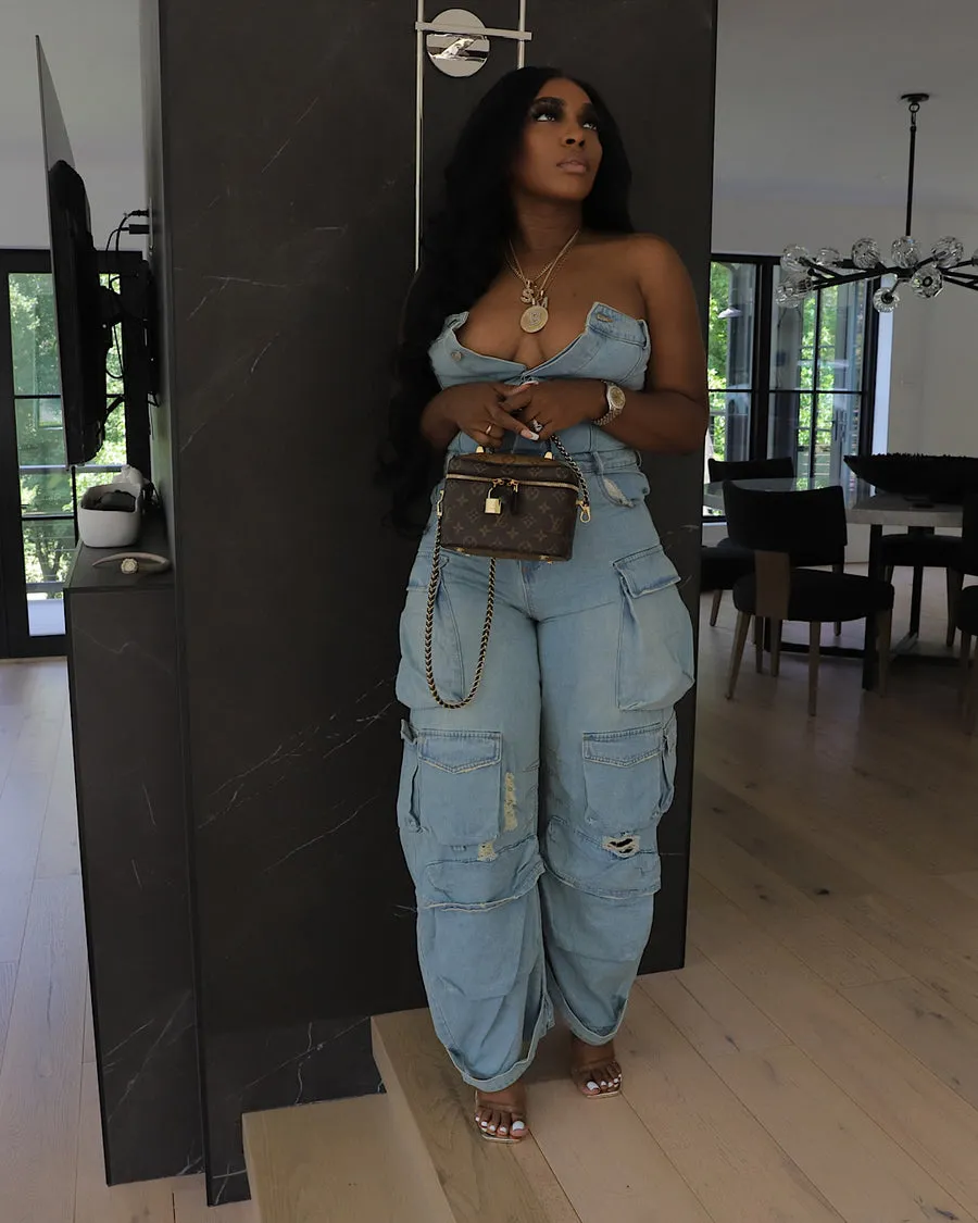 Malika Cargo Jumpsuit