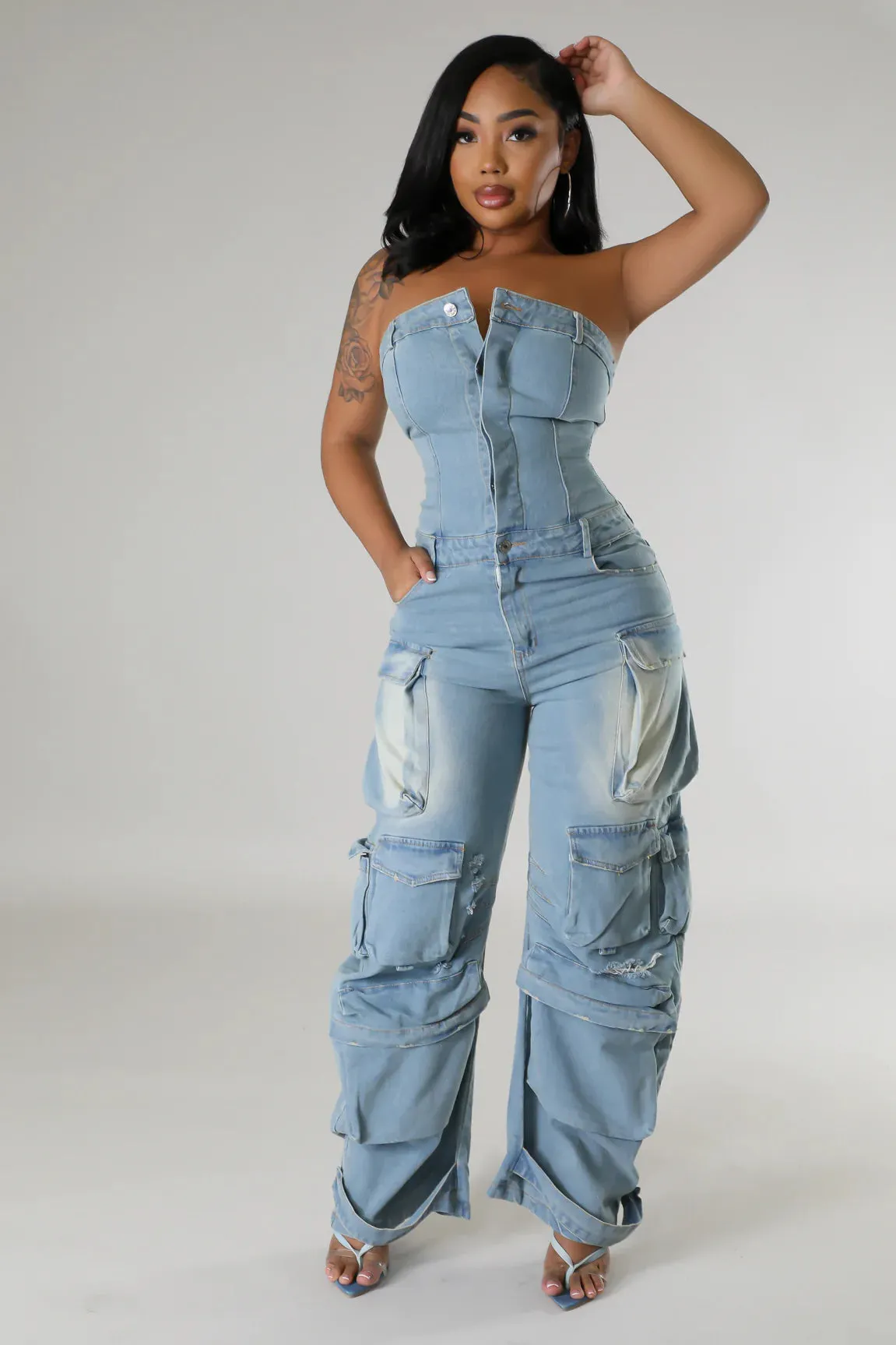 Malika Cargo Jumpsuit