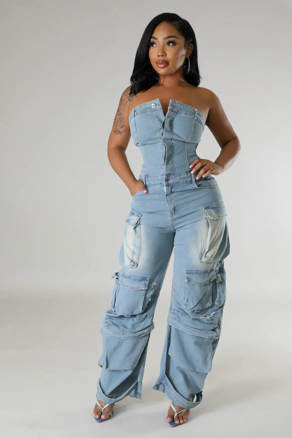 Malika Cargo Jumpsuit