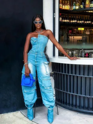 Malika Cargo Jumpsuit