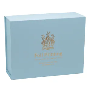 Matt Baby Blue Foil Printed Boxes 220x280x110mm