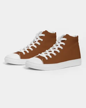 Medium Dark Orange Women's High-top Canvas Sneakers | Women's | Medium Dark Pure Orange | C0M75Y100K60