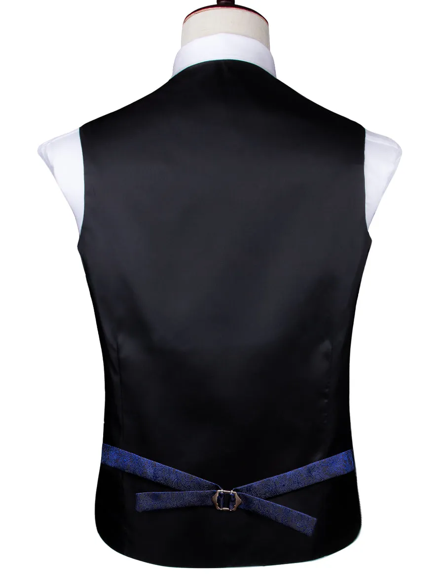 Midnight Bloom Floral Silk Vest Set
